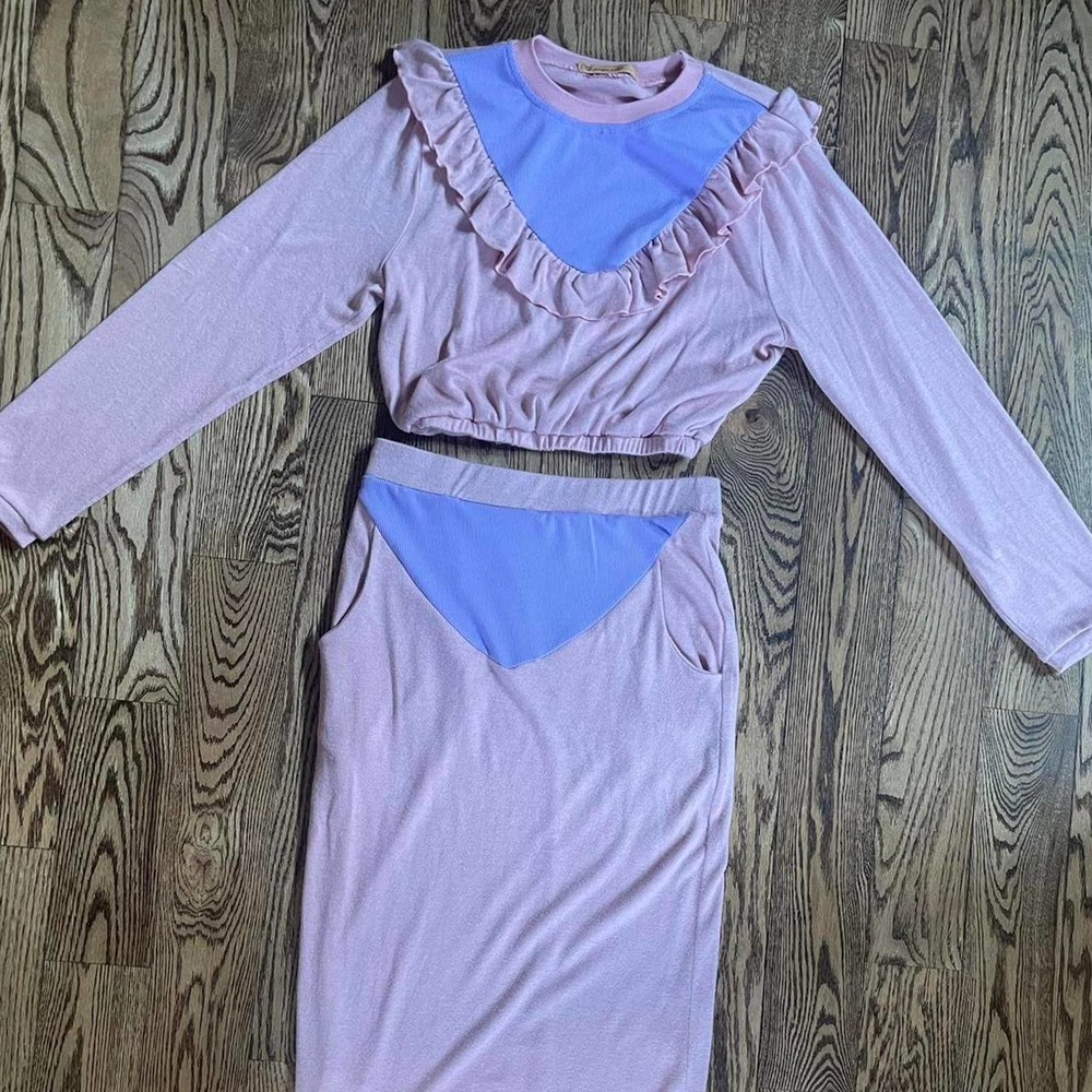 Handmade cropped leisurewear set by Ginger Mary